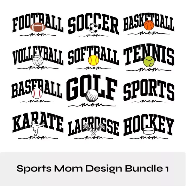 Sports Mom SVG PNG EPS Design Bundle