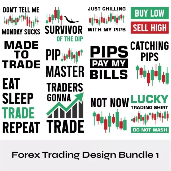 FOREX Trading SVG Design Bundle 1 - Foreign Exchange Trader Design Pack