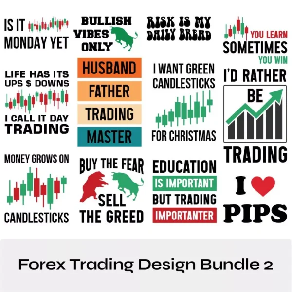 FOREX Trading SVG Design Bundle 2 - Foreign Exchange Trader Design Pack