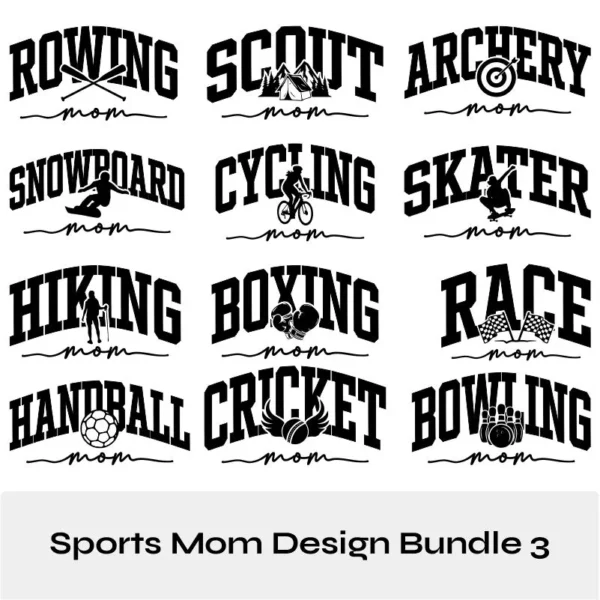 Sports Mom SVG Design Bundle 3