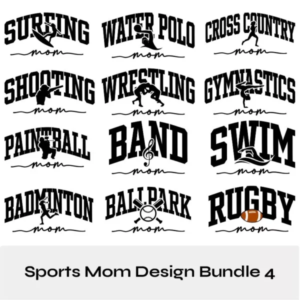 Sports Mom SVG Design Bundle 4